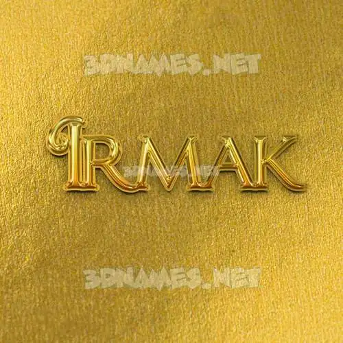 irmak in All Gold style - 3D name wallpaper irmak in All Gold style - 3D name wallpaper