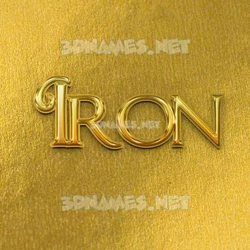 iron in All Gold style - 3D name wallpaper iron in All Gold style - 3D name wallpaper