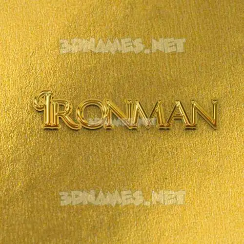 ironman in All Gold style - 3D name wallpaper ironman in All Gold style - 3D name wallpaper