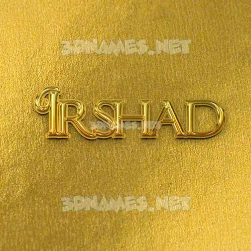 irshad in All Gold style - 3D name wallpaper irshad in All Gold style - 3D name wallpaper