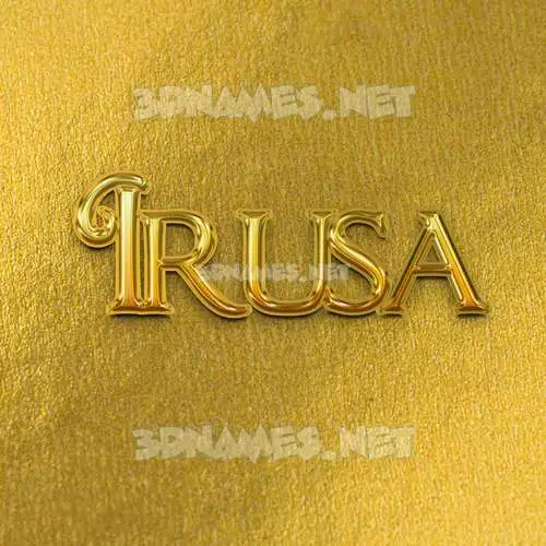 irusa in All Gold style - 3D name wallpaper irusa in All Gold style - 3D name wallpaper