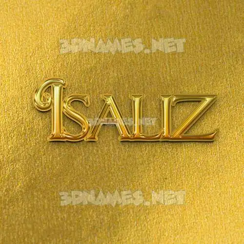 isaliz in All Gold style - 3D name wallpaper