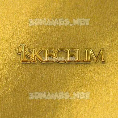 iskecelim in All Gold style - 3D name wallpaper iskecelim in All Gold style - 3D name wallpaper
