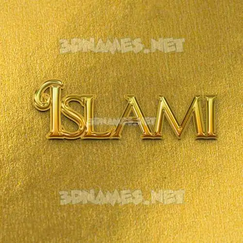 islami in All Gold style - 3D name wallpaper islami in All Gold style - 3D name wallpaper