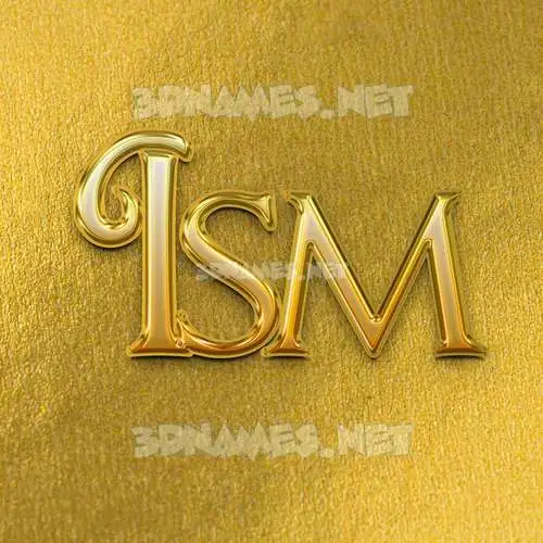 ism in All Gold style - 3D name wallpaper ism in All Gold style - 3D name wallpaper
