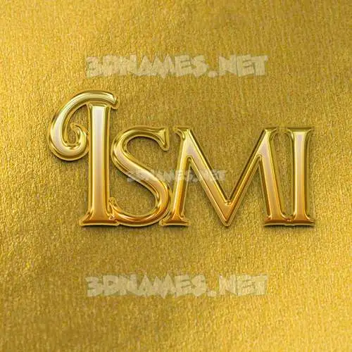 ismi in All Gold style - 3D name wallpaper ismi in All Gold style - 3D name wallpaper