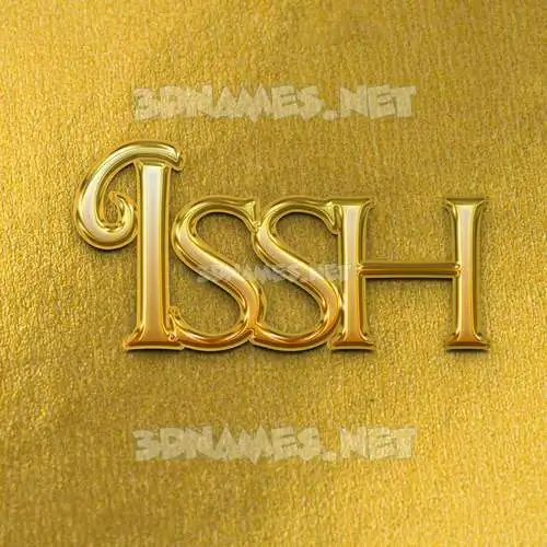 issh in All Gold style - 3D name wallpaper issh in All Gold style - 3D name wallpaper