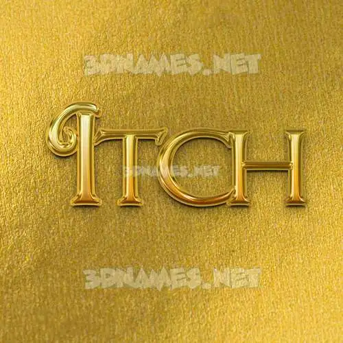 itch in All Gold style - 3D name wallpaper itch in All Gold style - 3D name wallpaper