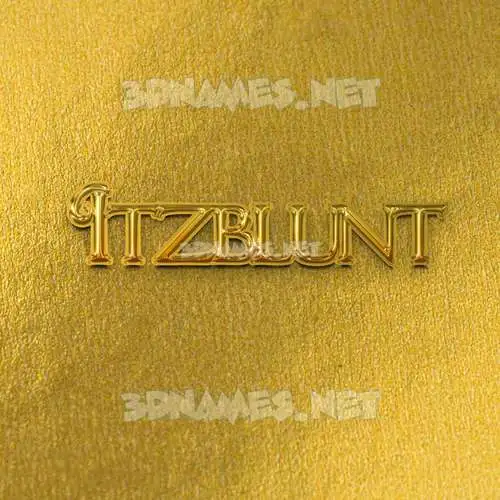 itzblunt in All Gold style - 3D name wallpaper