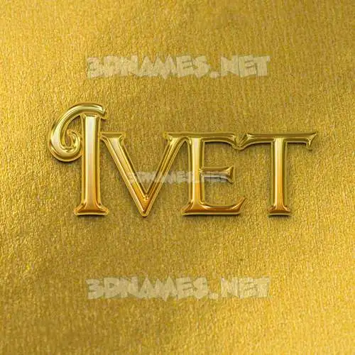ivet in All Gold style - 3D name wallpaper