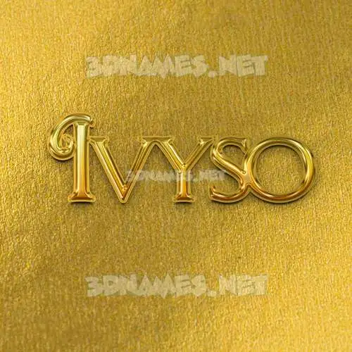 ivyso in All Gold style - 3D name wallpaper ivyso in All Gold style - 3D name wallpaper