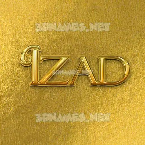 izad in All Gold style - 3D name wallpaper izad in All Gold style - 3D name wallpaper