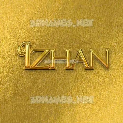 izhan in All Gold style - 3D name wallpaper izhan in All Gold style - 3D name wallpaper