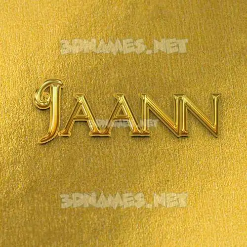 jaann in All Gold style - 3D name wallpaper