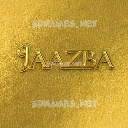 jaazba in All Gold style - 3D name wallpaper