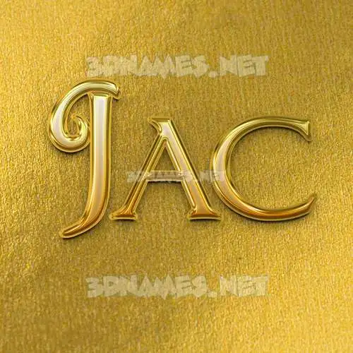 jac in All Gold style - 3D name wallpaper jac in All Gold style - 3D name wallpaper