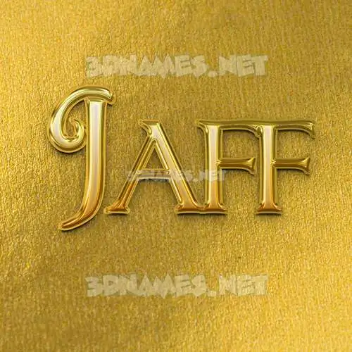 jaff in All Gold style - 3D name wallpaper jaff in All Gold style - 3D name wallpaper