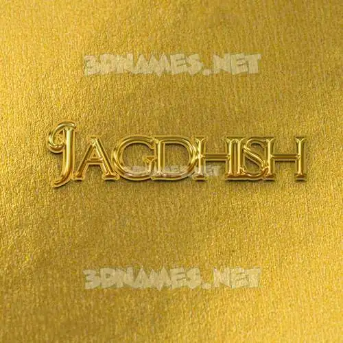 jagdhish in All Gold style - 3D name wallpaper