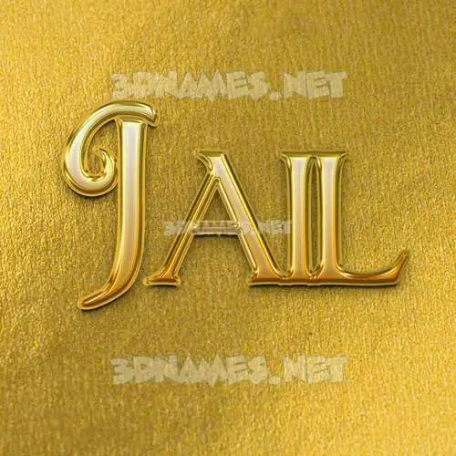 jail in All Gold style - 3D name wallpaper jail in All Gold style - 3D name wallpaper