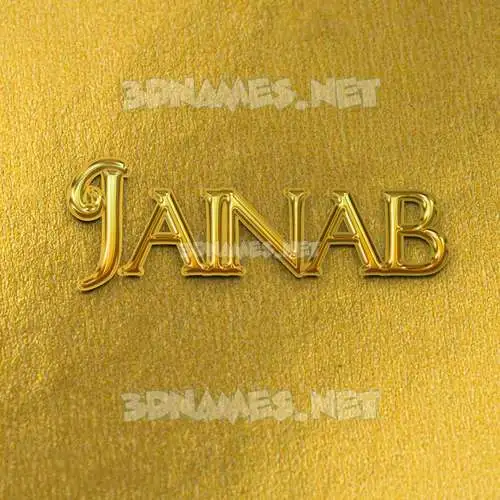 jainab in All Gold style - 3D name wallpaper jainab in All Gold style - 3D name wallpaper