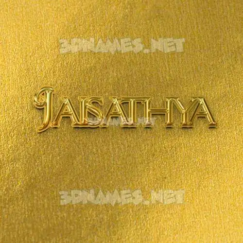 jaisathya in All Gold style - 3D name wallpaper