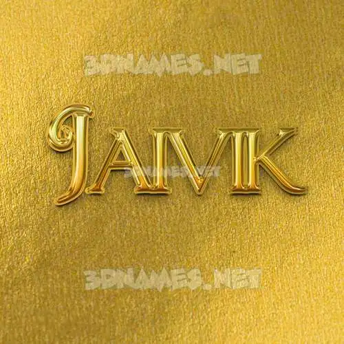 jaivik in All Gold style - 3D name wallpaper