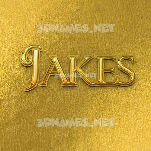 jakes in All Gold style - 3D name wallpaper jakes in All Gold style - 3D name wallpaper