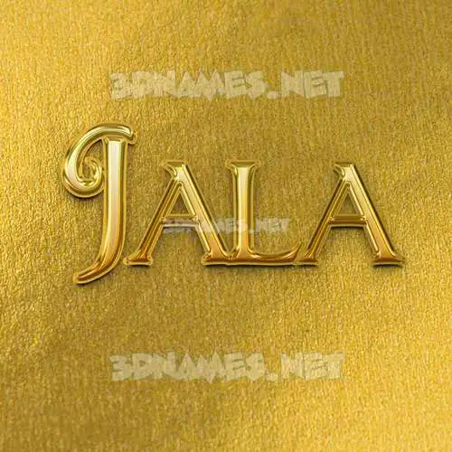 jala in All Gold style - 3D name wallpaper