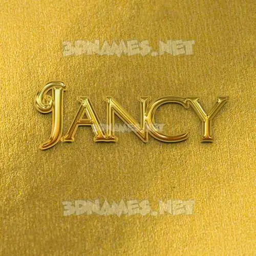 jancy in All Gold style - 3D name wallpaper