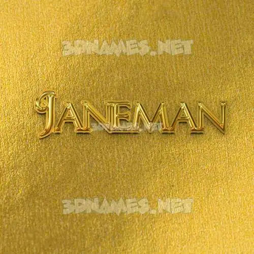 janeman in All Gold style - 3D name wallpaper janeman in All Gold style - 3D name wallpaper