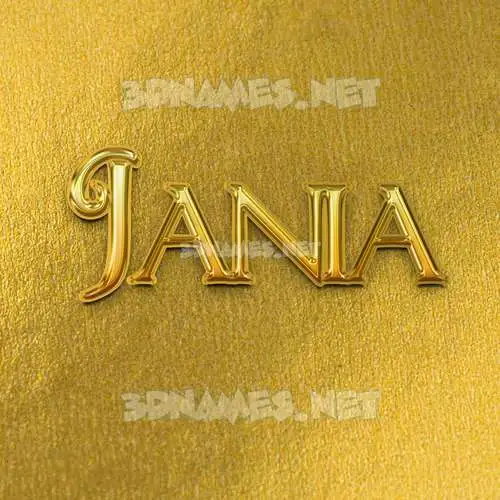 jania in All Gold style - 3D name wallpaper