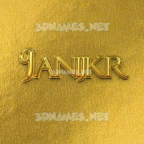 janijkr in All Gold style - 3D name wallpaper janijkr in All Gold style - 3D name wallpaper