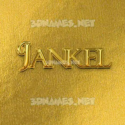 jankel in All Gold style - 3D name wallpaper