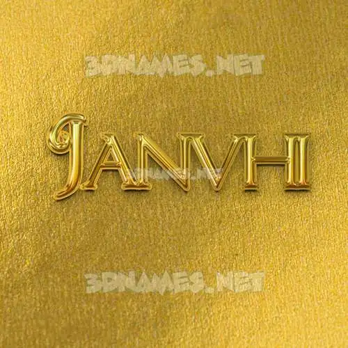 janvhi in All Gold style - 3D name wallpaper janvhi in All Gold style - 3D name wallpaper