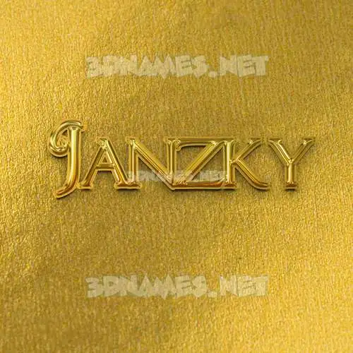 janzky in All Gold style - 3D name wallpaper janzky in All Gold style - 3D name wallpaper