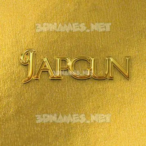japgun in All Gold style - 3D name wallpaper japgun in All Gold style - 3D name wallpaper