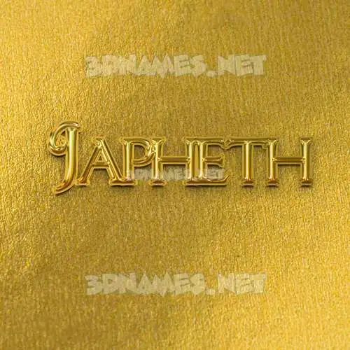 japheth in All Gold style - 3D name wallpaper japheth in All Gold style - 3D name wallpaper