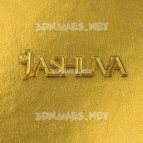 jashuva in All Gold style - 3D name wallpaper