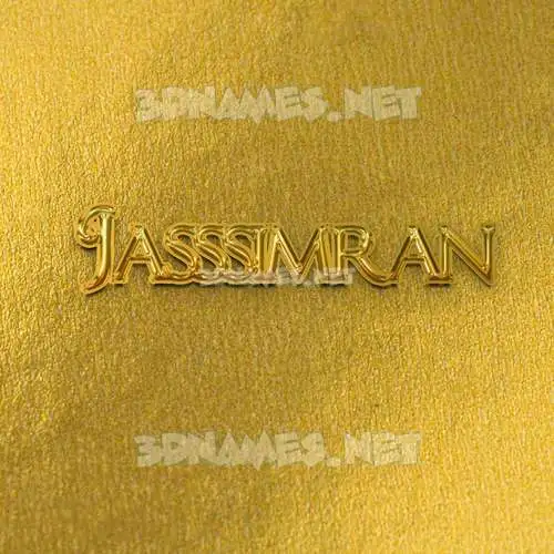 jasssimran in All Gold style - 3D name wallpaper