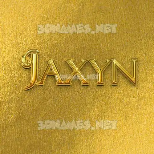 jaxyn in All Gold style - 3D name wallpaper