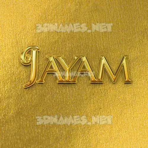 jayam in All Gold style - 3D name wallpaper