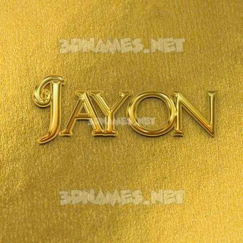 jayon in All Gold style - 3D name wallpaper