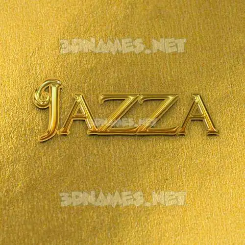 jazza in All Gold style - 3D name wallpaper jazza in All Gold style - 3D name wallpaper