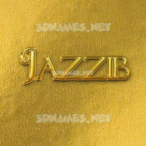 jazzib in All Gold style - 3D name wallpaper jazzib in All Gold style - 3D name wallpaper