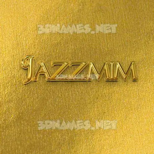 jazzmim in All Gold style - 3D name wallpaper