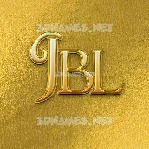 jbl in All Gold style - 3D name wallpaper
