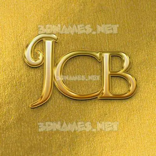 jcb in All Gold style - 3D name wallpaper jcb in All Gold style - 3D name wallpaper