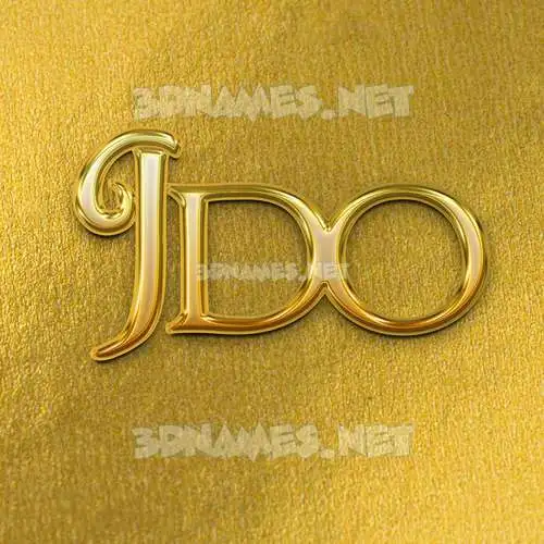 jdo in All Gold style - 3D name wallpaper