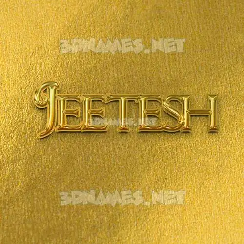 jeetesh in All Gold style - 3D name wallpaper jeetesh in All Gold style - 3D name wallpaper