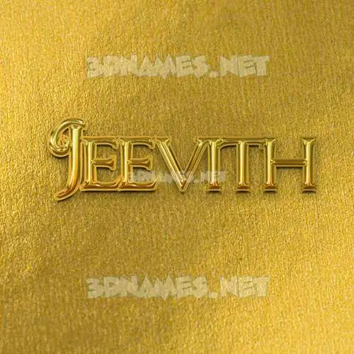 jeevith in All Gold style - 3D name wallpaper